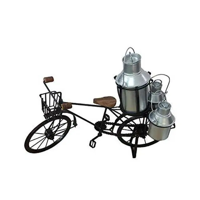 Handicrafts Antique Wooden And Iron Cycle Home Decor Product, D-104