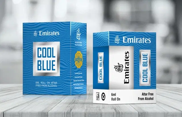 Emirates Cool Blue Alcohol Free Roll On Ittar for Men & Women, 6 ml