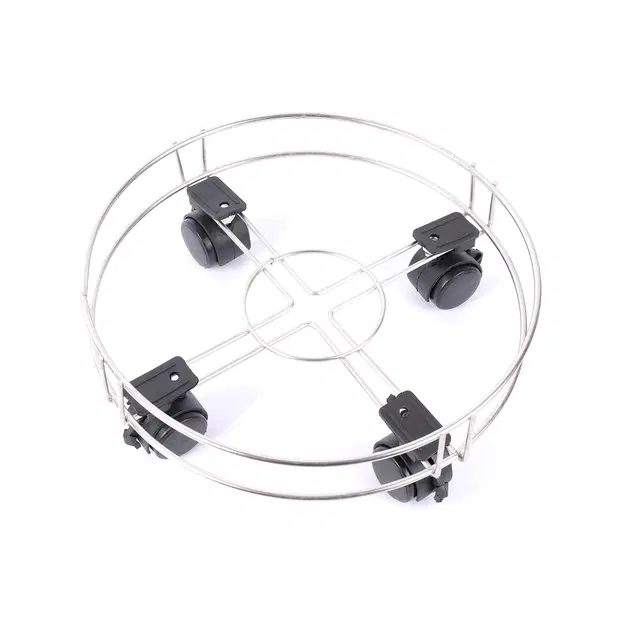 Steel 360° Rotating Gas Trolly, Silver