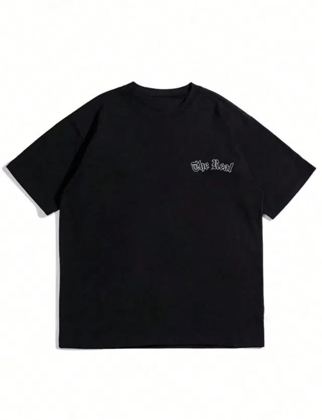 Cotton Blend Printed T-Shirt for Men, Black (S)