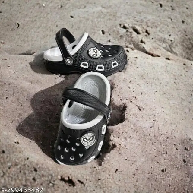 Clogs for Kids (Black & Grey, 2-2.5 Years)