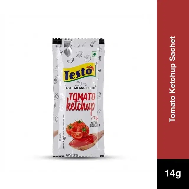Testo Tomato Ketchup Sachet 14 g (Pack Of 100)