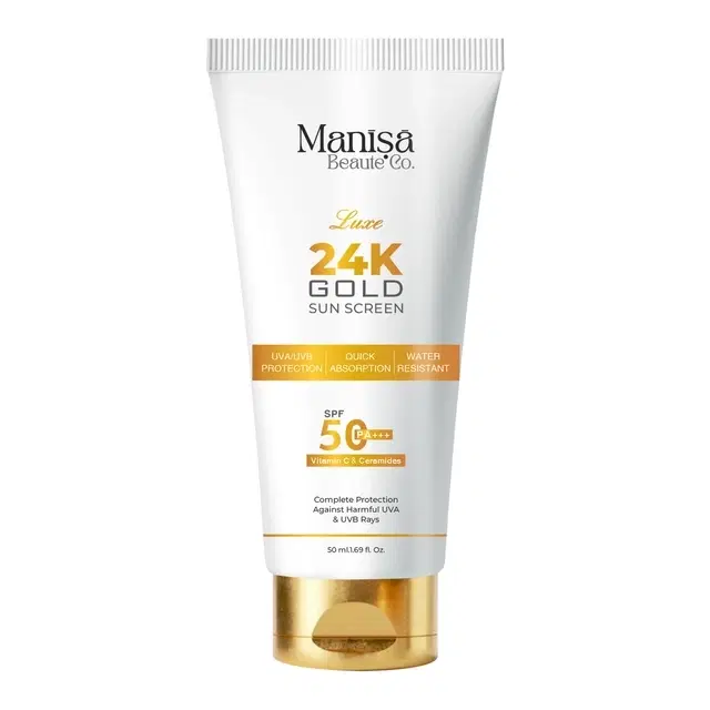 Manisa Beaute Co. Luxe 24K Gold Sunscreen SPF 50 PA+++