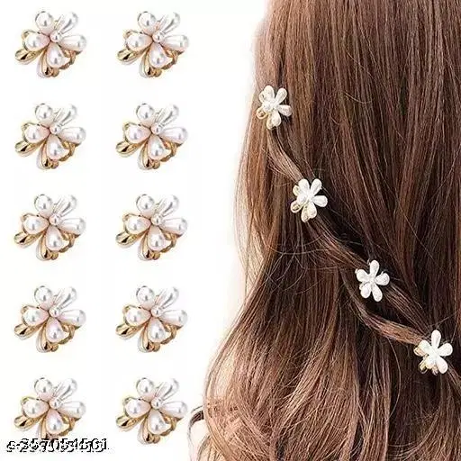 Fancy Hair Clips for Women (Multicolor, 10 Pcs)