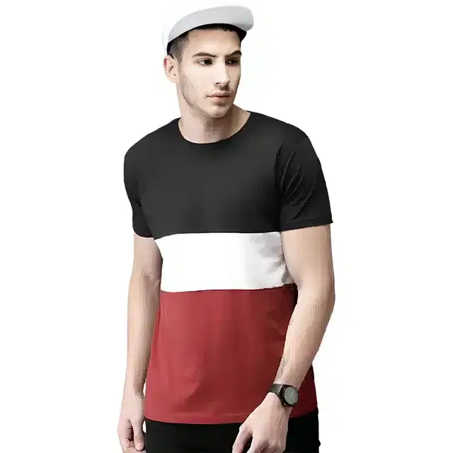 Half Sleeves T-Shirt for Men (Multicolor, XL)