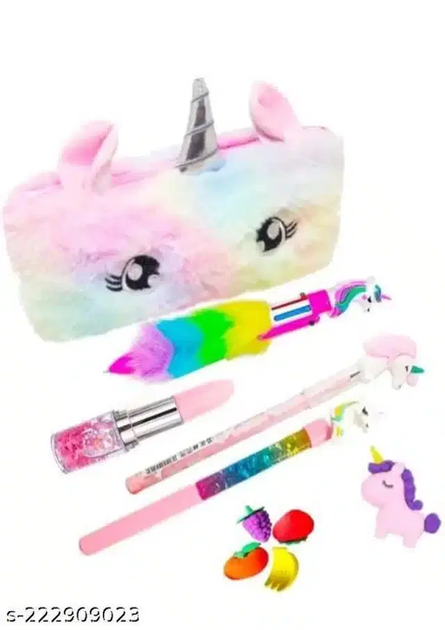 Unicorn School Stationery Set, Multicolor, Set of 7