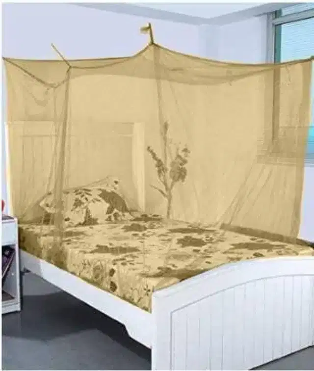 Single Bed Mosquito Net, Yellow, 6x3 feet