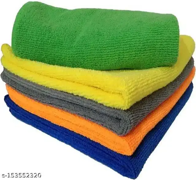 Microfiber Bath Towel, Multicolor, 40x40 cm, Pack of 5