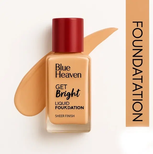 Blue Heaven Get Bright Foundation, Natural, (30 ml )