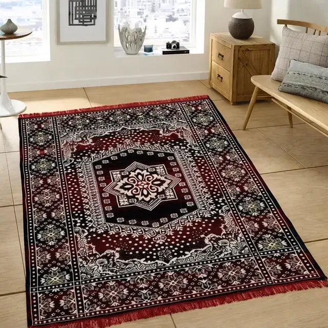 Alqsa Designer Abstract Red Carpet 5x7feet