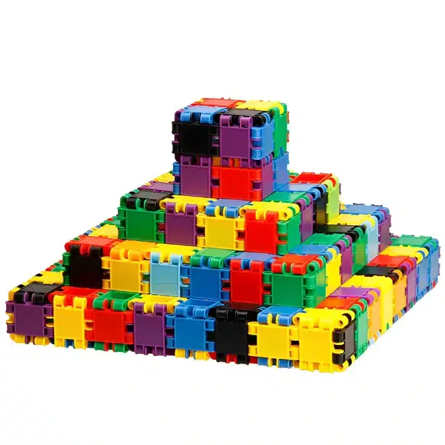 Plastic Educational Creative 100 Pcs Building Blocks Toy Set for Kids, Multicolor