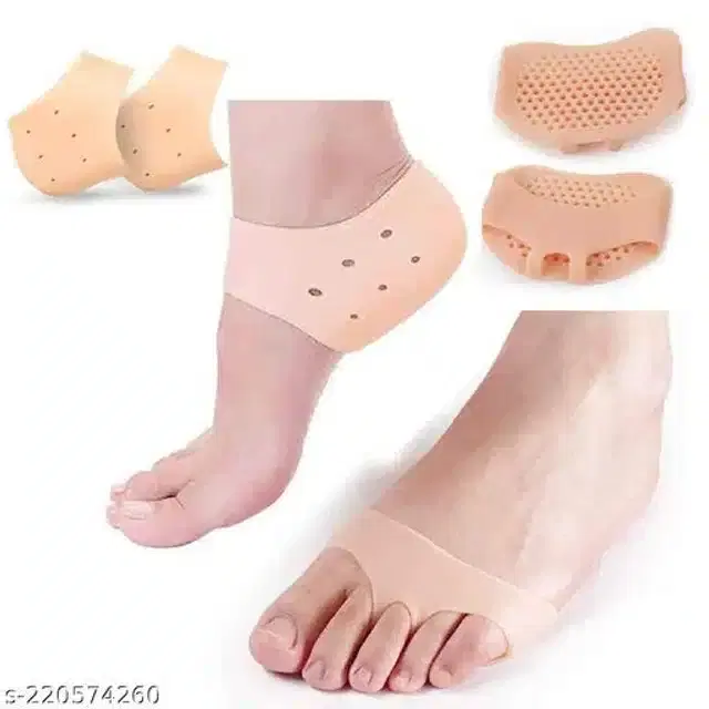 Moisturizing Silicon Gel Socks, Beige