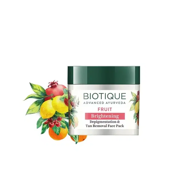 Biotique Fruit Brightening Depigmentation & Tan Removal Face Pack  75 g