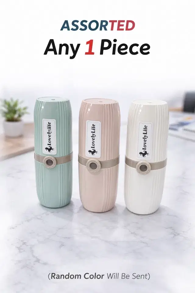 Capsule Shape Potable Travel Toothbrush Toothpaste Holder Assorted Any 1.