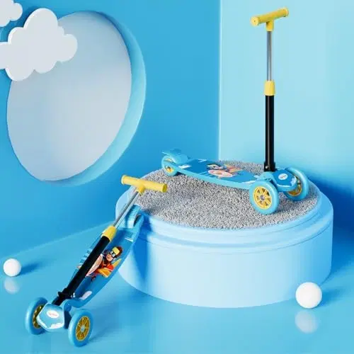 Lifelong Foldable Kick Skating Cycle, Skate Scooter for Kids, Max User Weight 50Kg, Blue & Yellow (llks01)