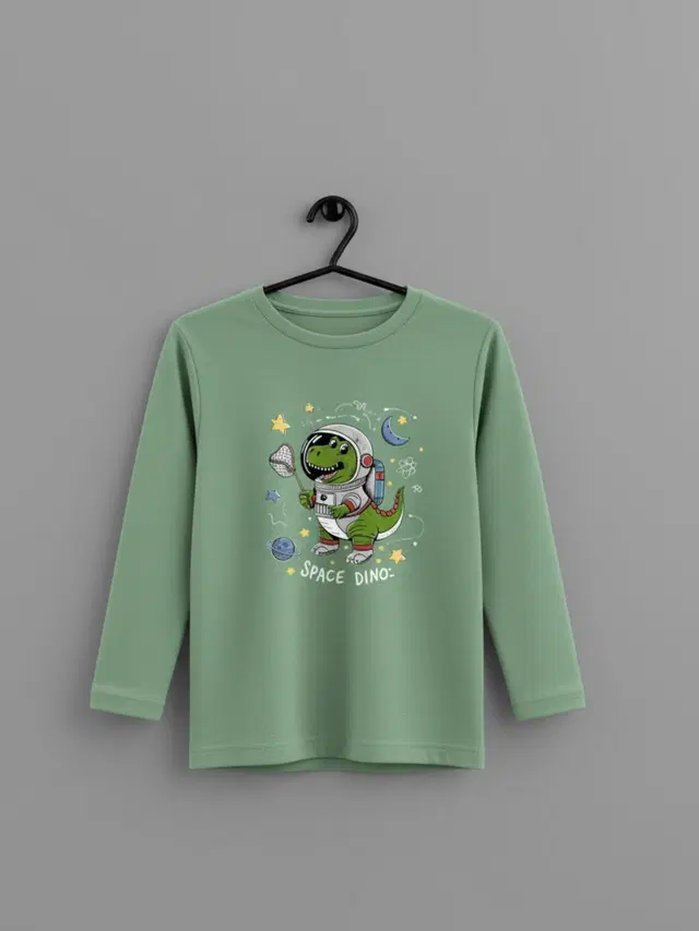 Cotton Printed T-Shirt For Kids, Green, 2-3 Years, Pack Of 1