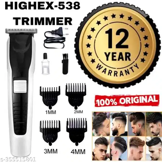 Rechargeable Trimmer for Men, Black