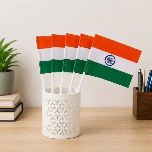 Picfest Indian Paper Flag Pack Of 5