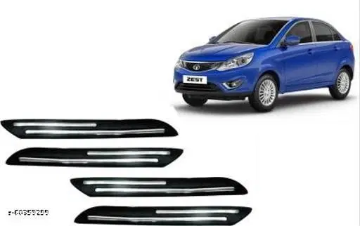 Rubber Car Bumper Protector, Multicolor, Pack of 4