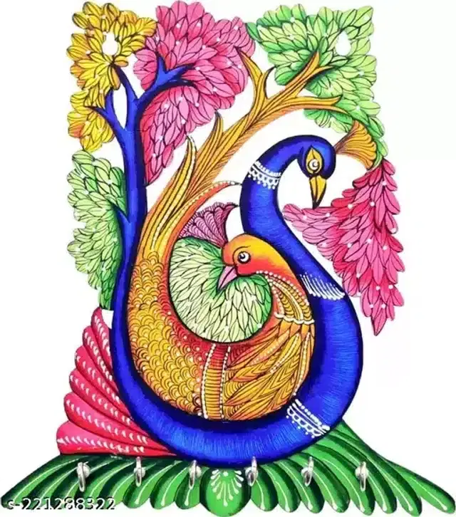 Wooden Keys Holder, Multicolor