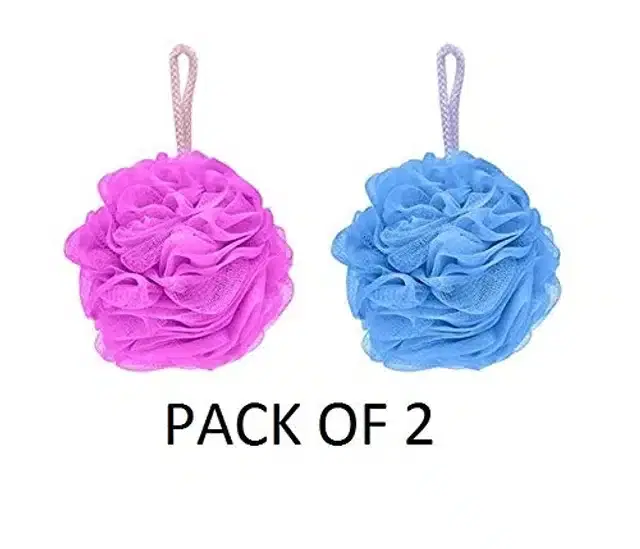 Bathing Loofah for Men & Women, Multicolor, Pack of 2