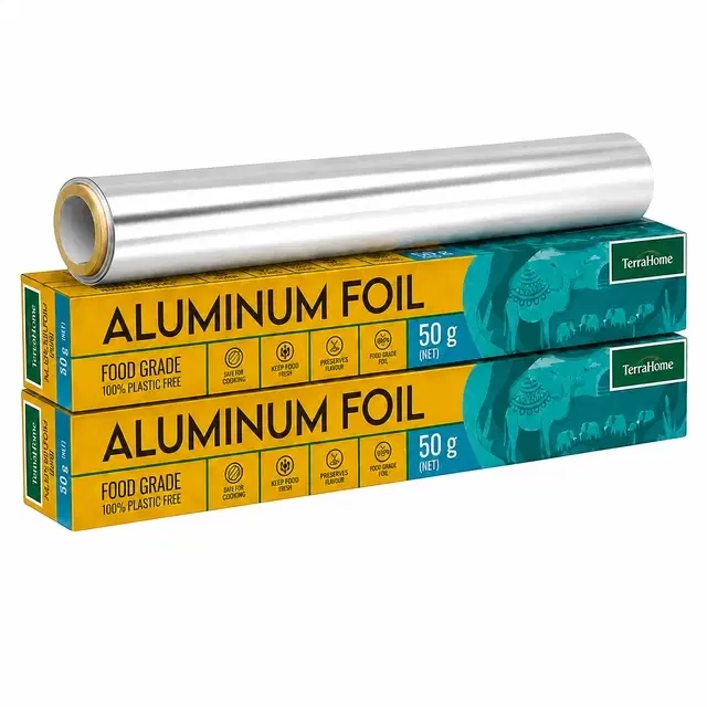 TerraHome Aluminium Foil 2x50g [Net] [Pack of 2]