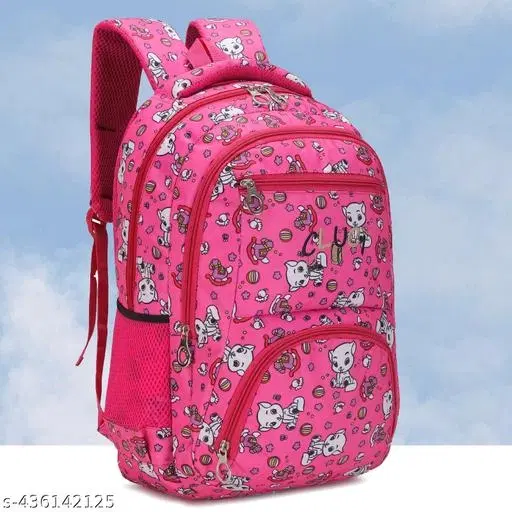 Canvas Backpack Bag, Pink