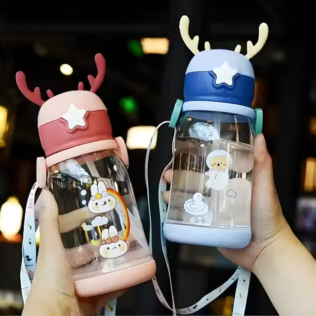 Plastic Water Bottle for Kids,Multicolour (600 Ml)