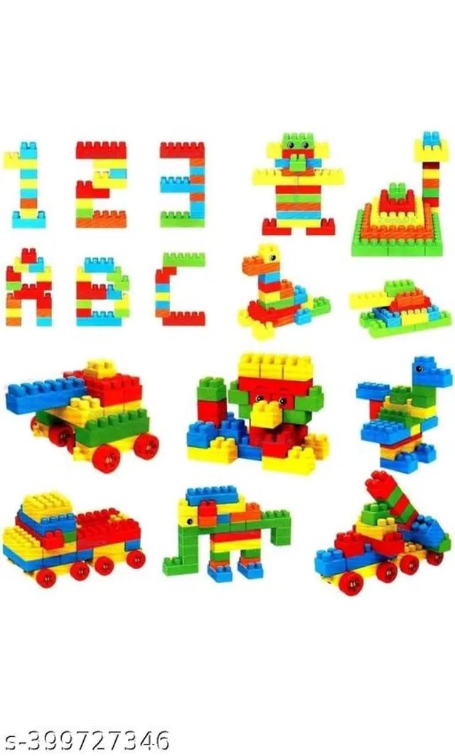 Plastic 150 Pcs Block Toys Set for Kids, Muticolor, Set of 1
