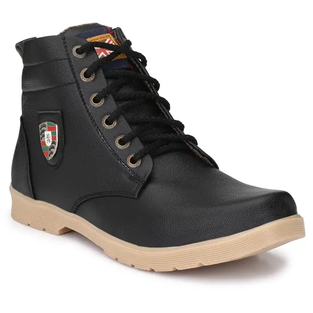 Boots for Men (Black, 6)
