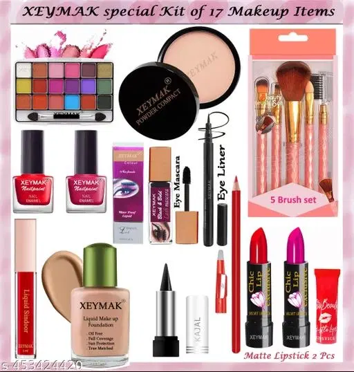 Face Makeup Combo, Multicolor, Set of 1