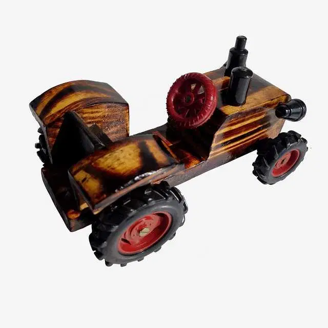 Wood Handicrafts Vintage Classic Truck Toy For Kids Baby Toddler, D-128