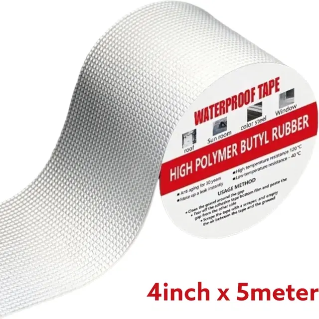 Aluminium Single Sided Self Adhesive Tape, Silver, 5 m