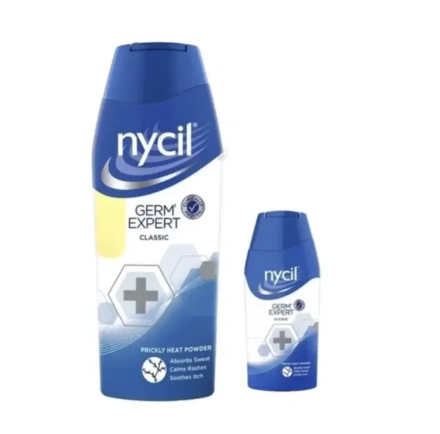 Nycil Classic Prickly Heat Talcum Powder 150 g + Nycil Classic Powder 60 g Free