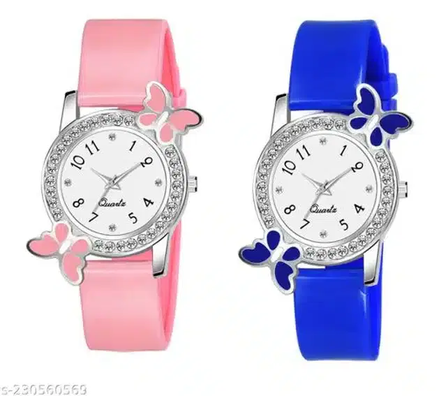 Analog Watch for Women, Pack of 2 (Multicolor)