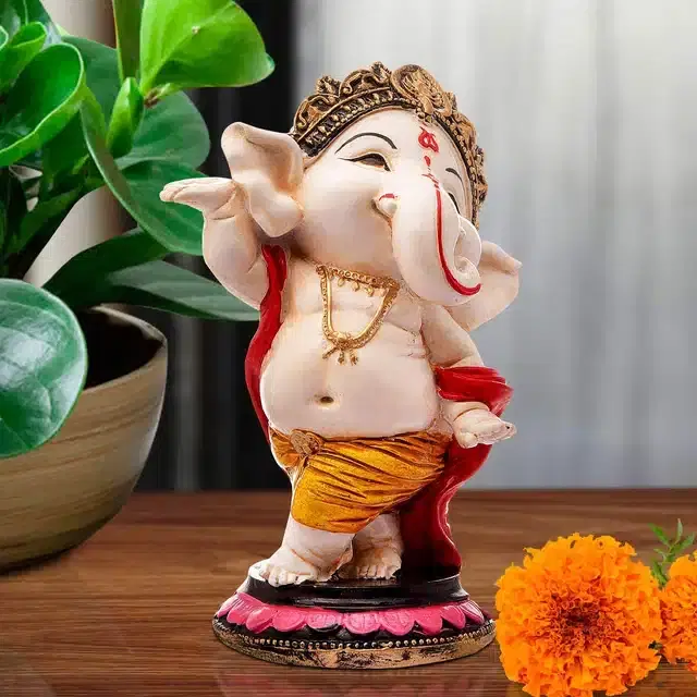 Resin Ganesh Idol for Home & Office Decor, Multicolor