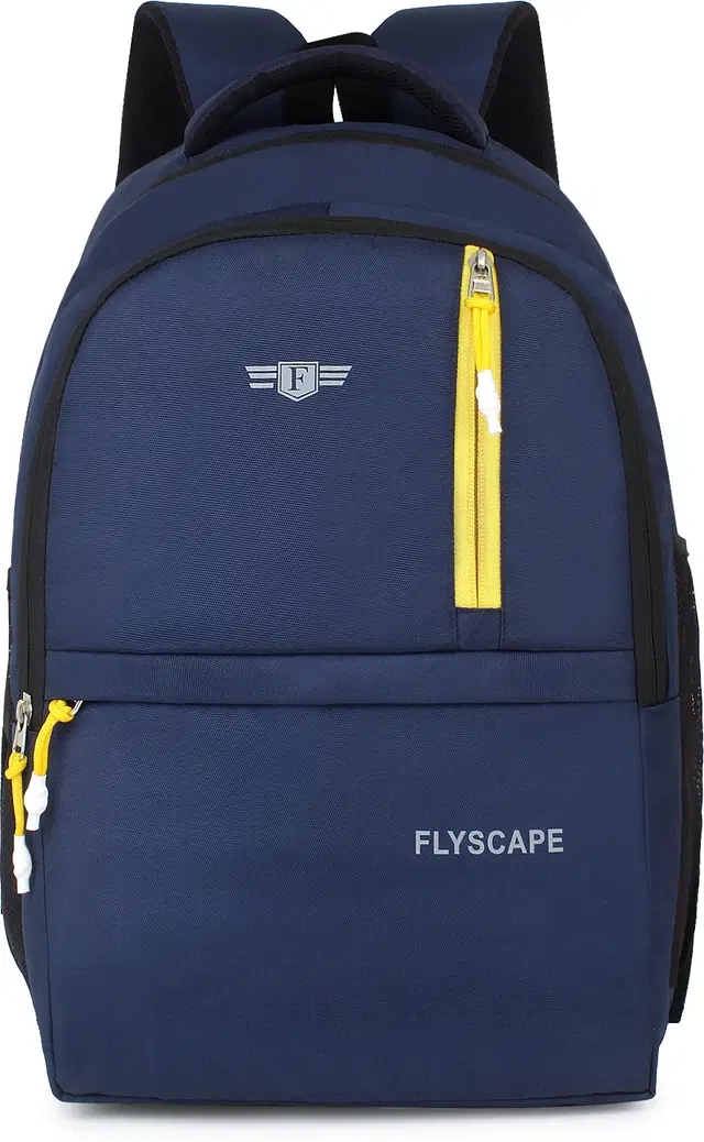 Polyester Laptop Backpack for Men & Women, Navy Blue, 29 L