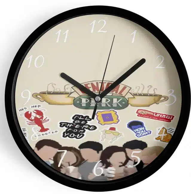 Analog Wall Clock for Home, Multicolor, 7 Inches