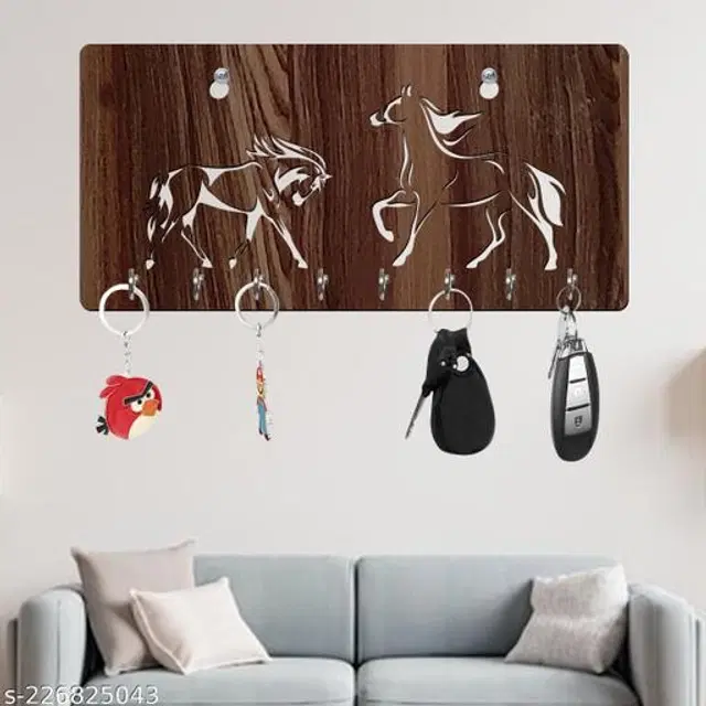 Wooden Key Holder, Brown