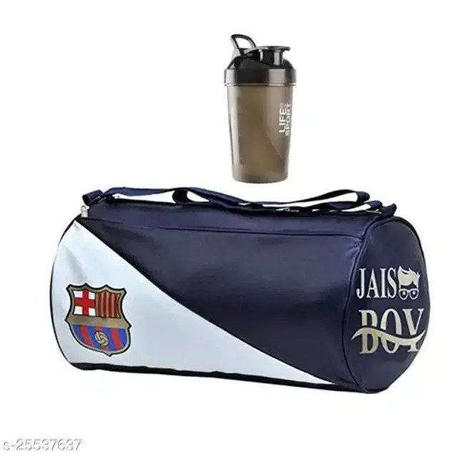 Combo of Gym Bag with Shaker Bottle, 500 ml, Multicolor, Set of 2