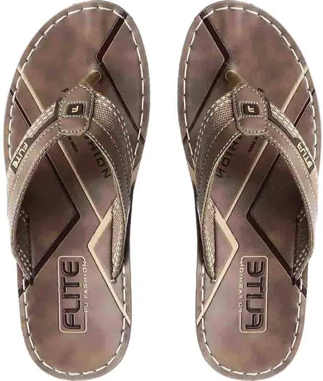 FLITE Flipflops for Men (Beige, 6 UK/India)