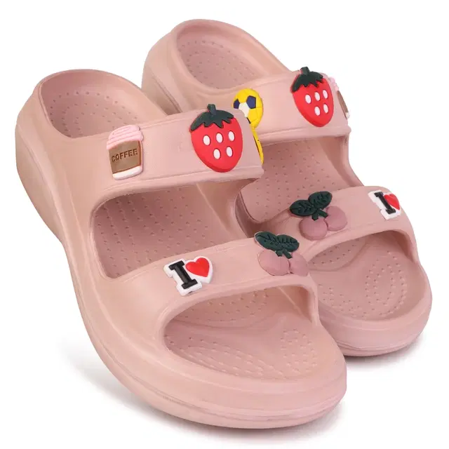 Sliders for Women (Peach, 6)