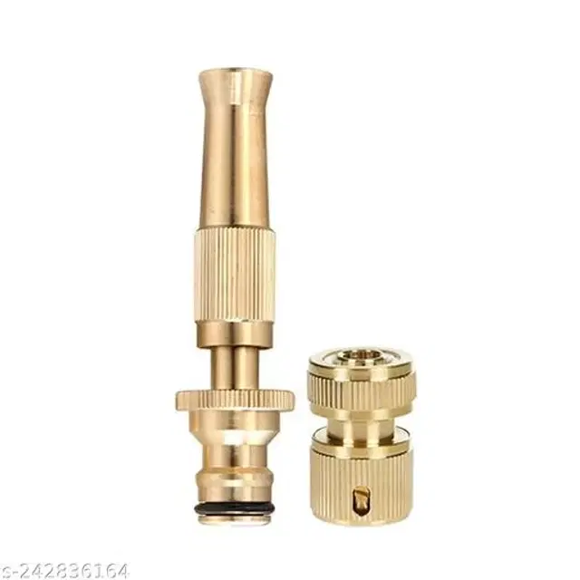 Brass Hose Nozzle, Gold