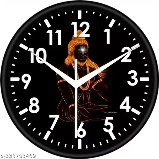 Designer Printed Plastic Wall Clock, Multicolor