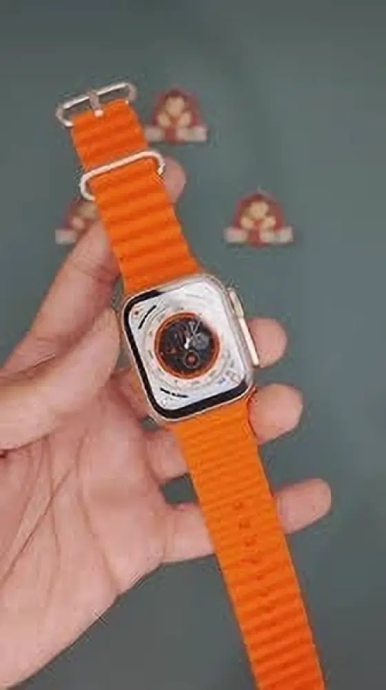Silicone T800 Ultra Smartwatch for Men & Women, Orange