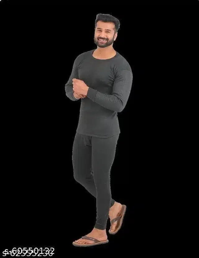 Wool Thermal Set for Men (Grey, S)