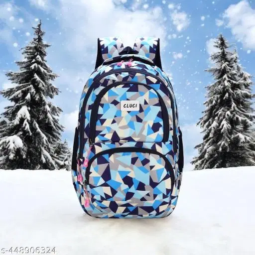 Canvas Backpack Bag, Blue