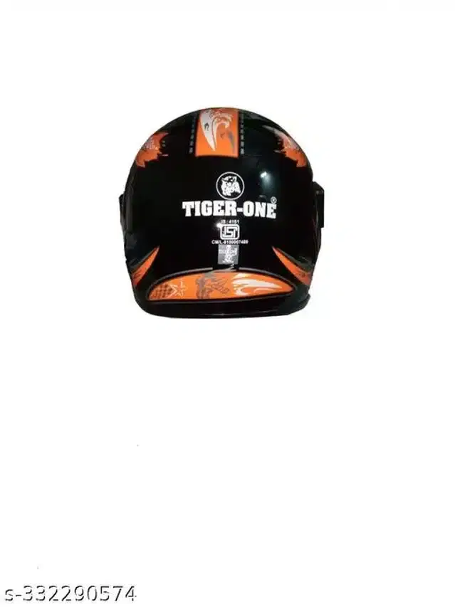 Full Face Helmet for Men & Women, Black & Orange