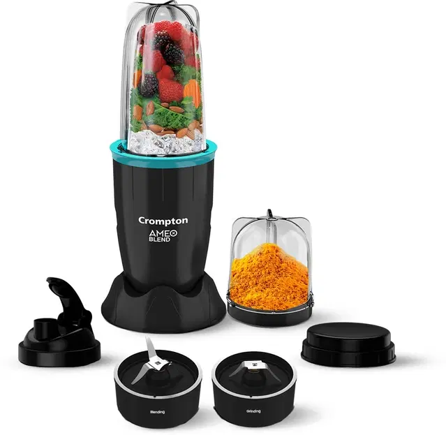 Crompton Nutri blender, Smoothie maker 400 W Juicer Mixer Grinder, Nutri blender, Smoothie maker | 2 Jars | Ameo Blend | Black and Sea green