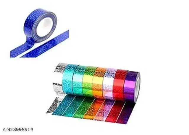 Glitter Adhesive Tape, Multicolor, Pack of 12